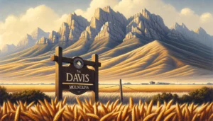 'The Davis Mountains', set in the foreground of a vast wheat field, with the Davis Mountain (2)