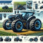 Tesla Tractor Plans- Detailed and vivid concept art of the futuristic electric tractor designed by rocket scientists and electrical engineers, shown from various angles. T (1)