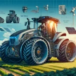 Tesla Tractor Plans- Detailed and vivid concept art of the futuristic electric tractor designed by rocket scientists and electrical engineers, shown from various angles. T (3)
